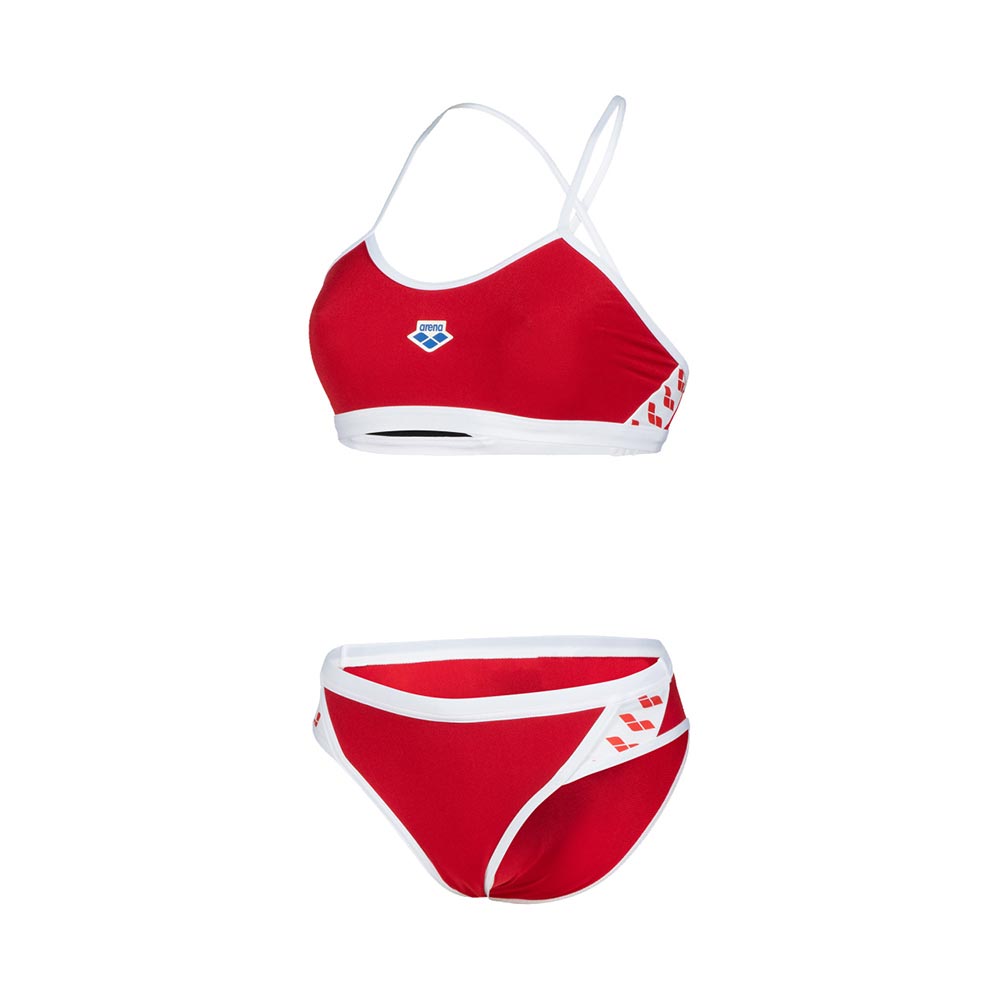 Arena womens icons bikini set in red.