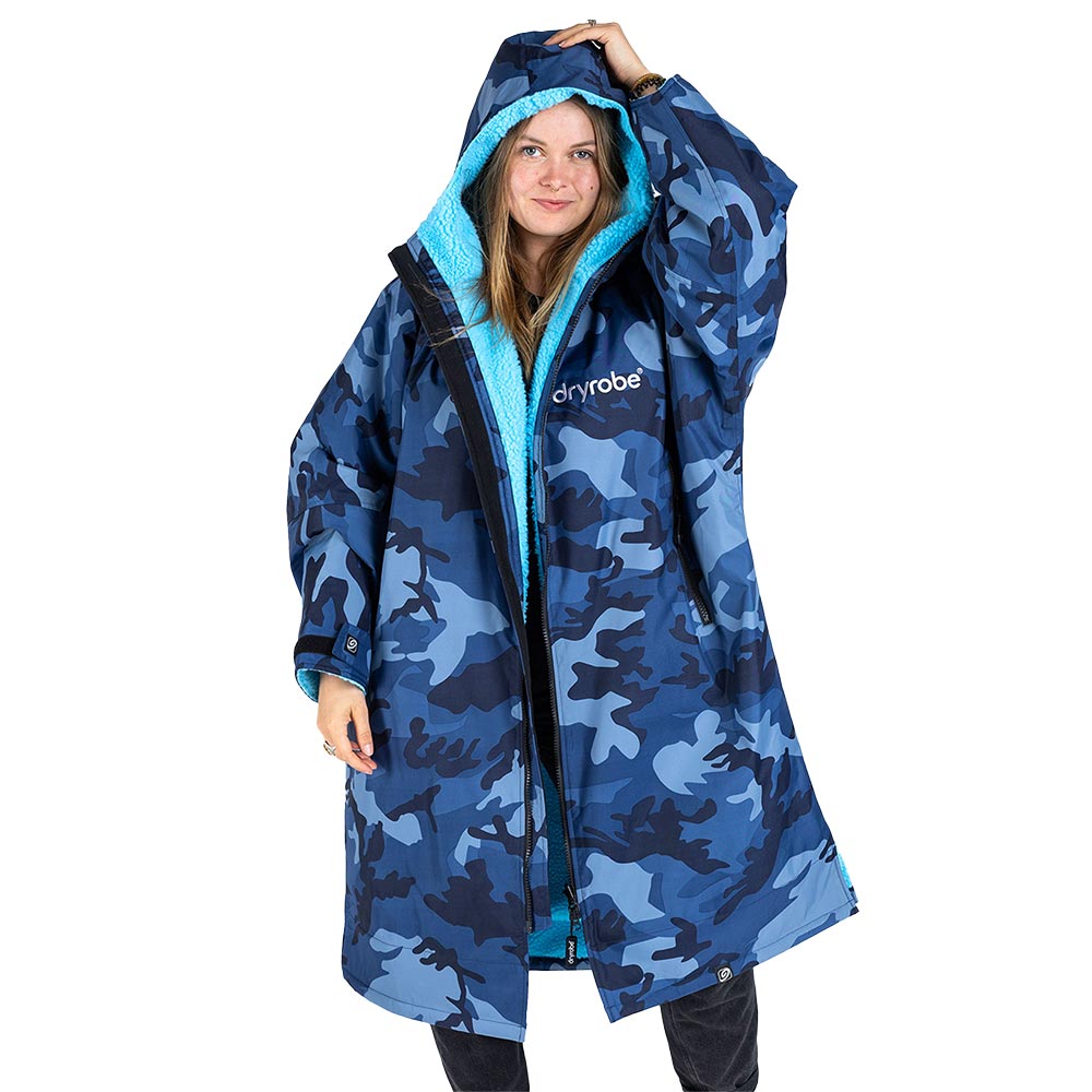 Dryrobe Advance Adults Change Robe, Blue Camo/Blue