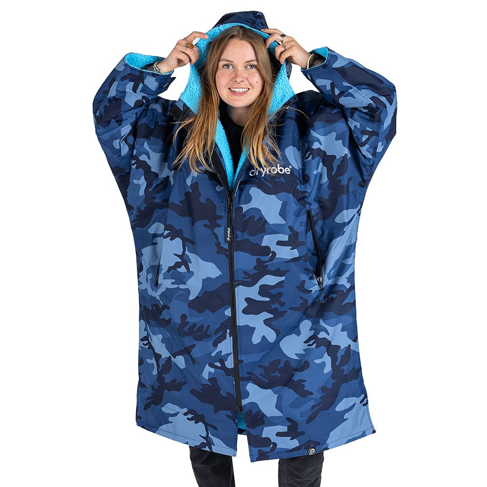 Dryrobe Advance Adults Change Robe, Blue Camo/Blue