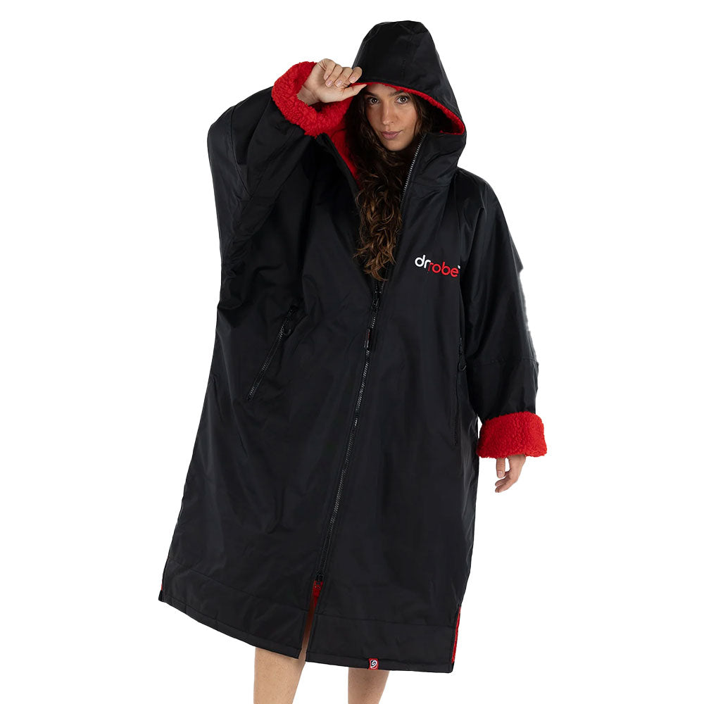 Dryrobe Advance Adults Change Robe, Black/Red