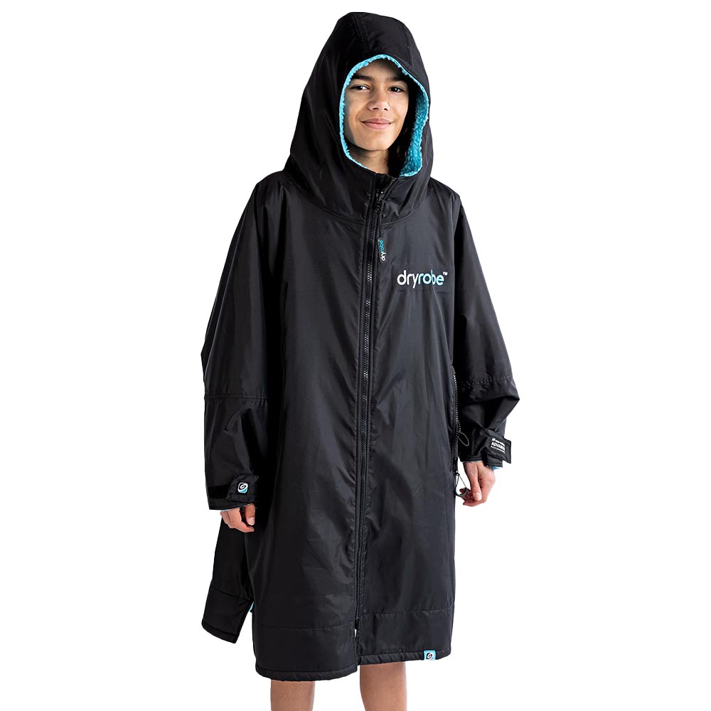 Dryrobe Advance Kids Change Robe, Black/Blue