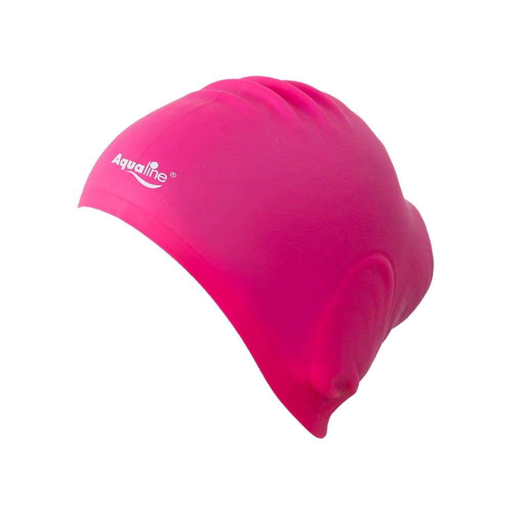 Aqualine Long Hair Silicone Swim Cap