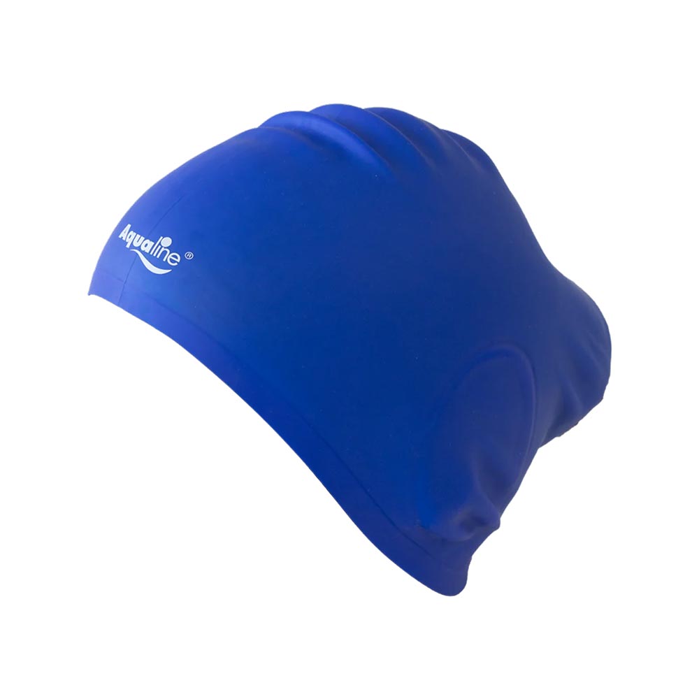 Aqualine Long Hair Silicone Swim Cap