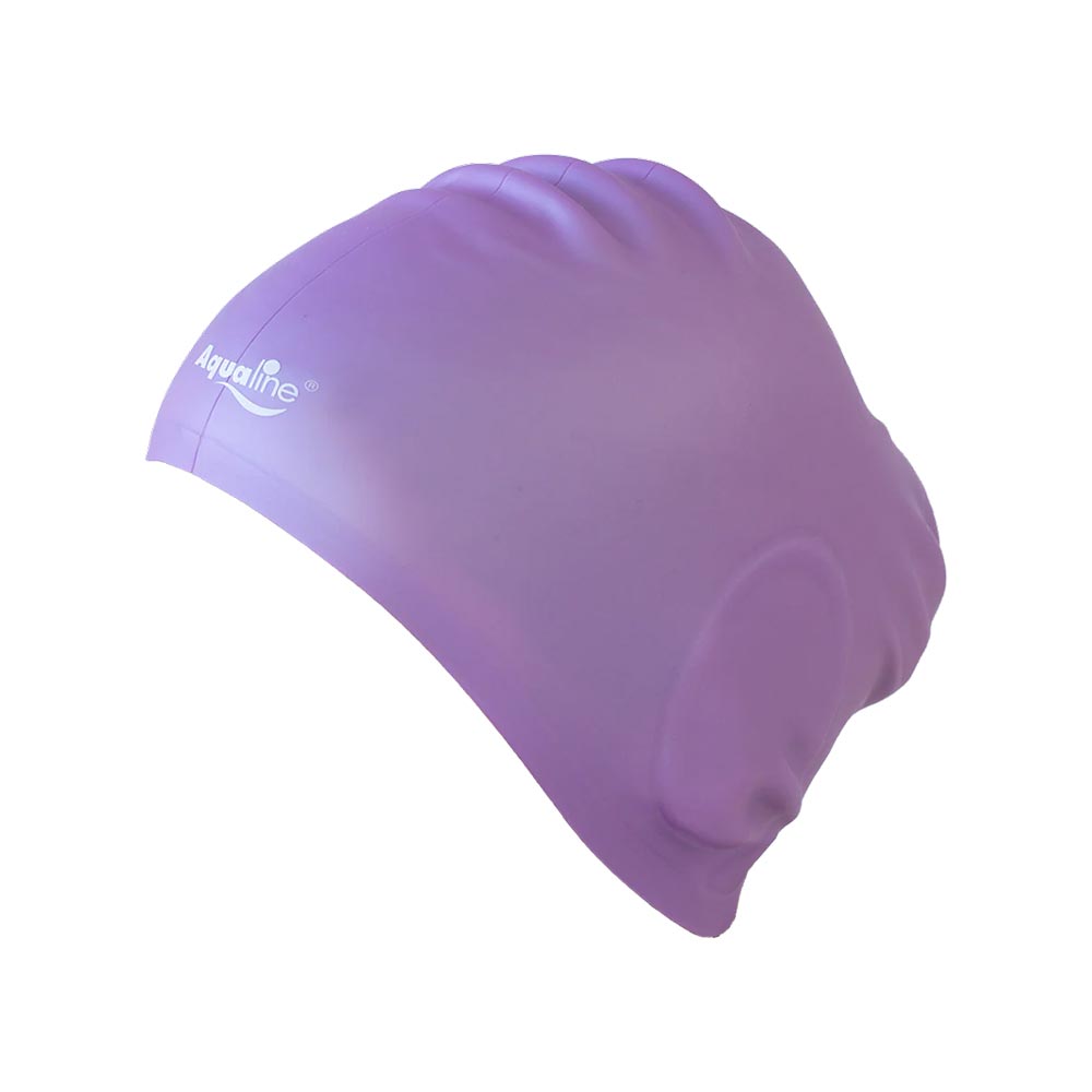 Aqualine Long Hair Silicone Swim Cap