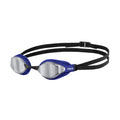Arena Air Speed Mirror swim goggles with blue frame and silver mirrored lenses