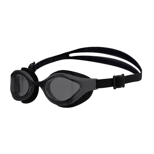 Arena Air Bold Swipe swim goggles: Dark grey, anti-fog goggles with adjustable strap and comfortable seal.
