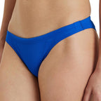 Front view of arena womens team bikini bottoms in royal blue.