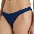 Front view of arena womens team bikini bottoms in navy.