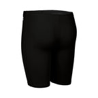Back view of the arena boys team swim jammer in black.