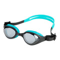 Arena Air Junior Swim Goggles: Teal and black mirrored goggles for young swimmers
