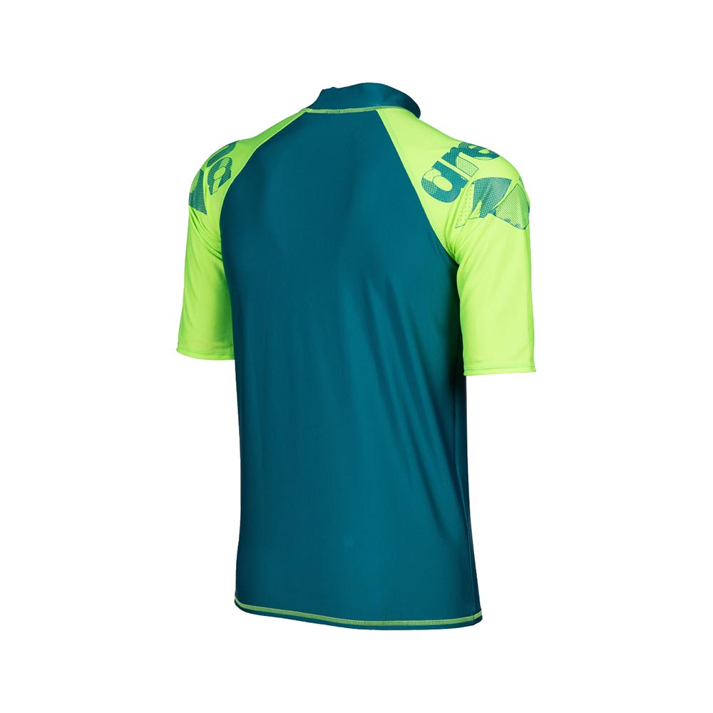 Arena Men's Graphic Short Sleeve Rash Top, Teal