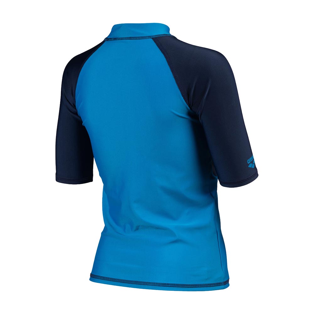 Arena Kids' Graphic Short Sleeve Rash Top, Blue