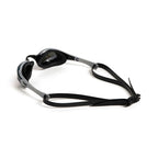 Arena Cobra Edge Swipe Mirror swim goggles in grey and black with adjustable strap