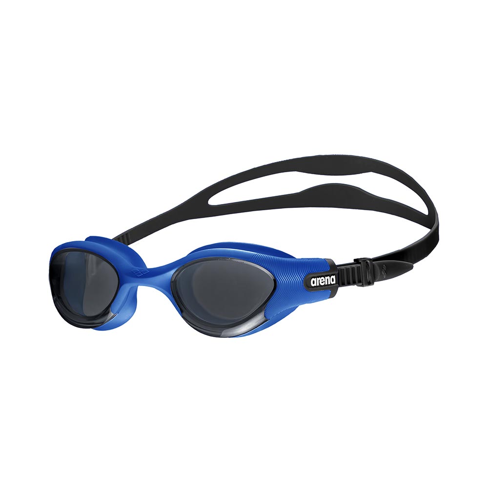 Arena The One Plus Polarised Swim Goggles: Blue and grey polarised swim goggles with adjustable strap