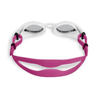 White Arena The One Plus women's swim goggles with a pink head strap.