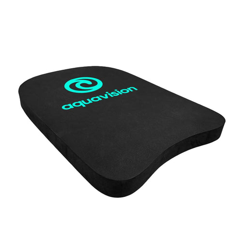 Aquavision black swimming kickboard with blue logo