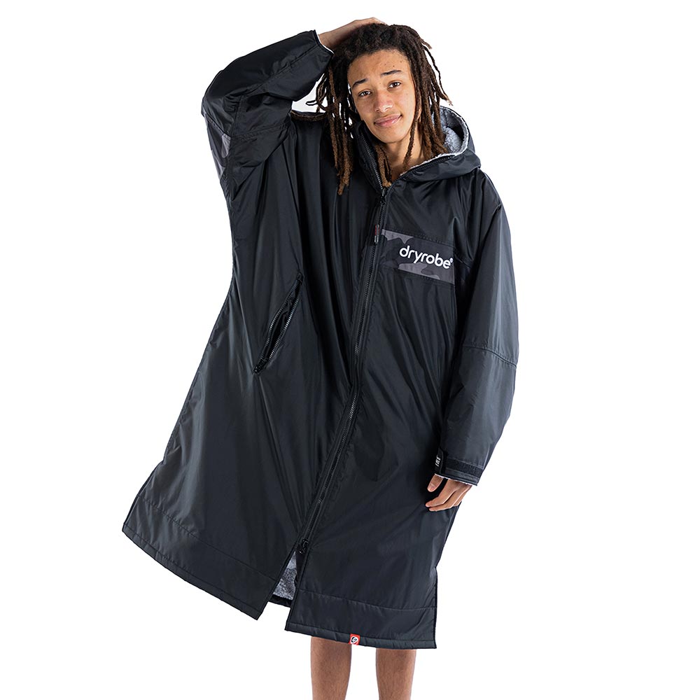 Dryrobe Advance Adults Change Robe, Black/Grey Camo