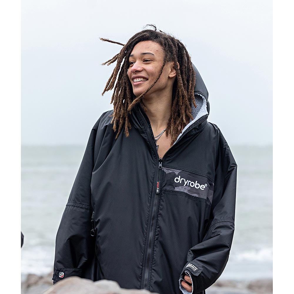 Dryrobe Advance Adults Change Robe, Black/Grey Camo