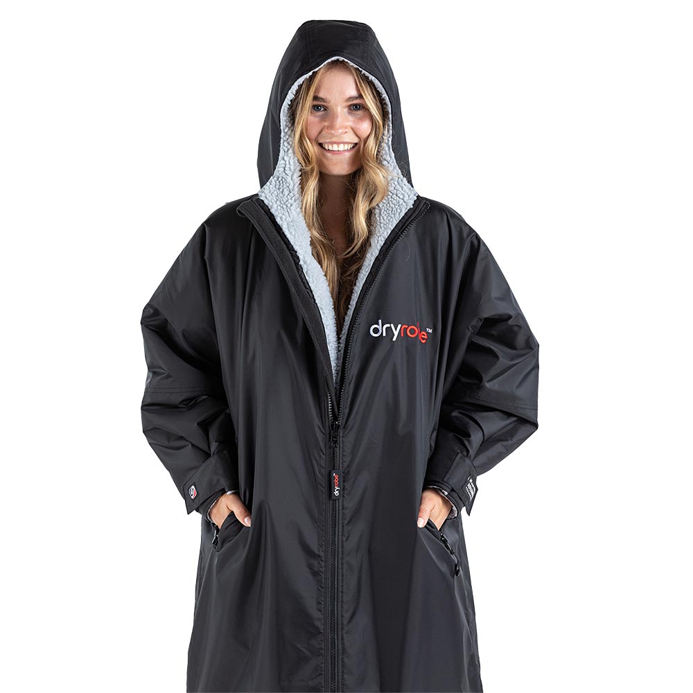 Dryrobe Advance Adults Change Robe, Black/Grey