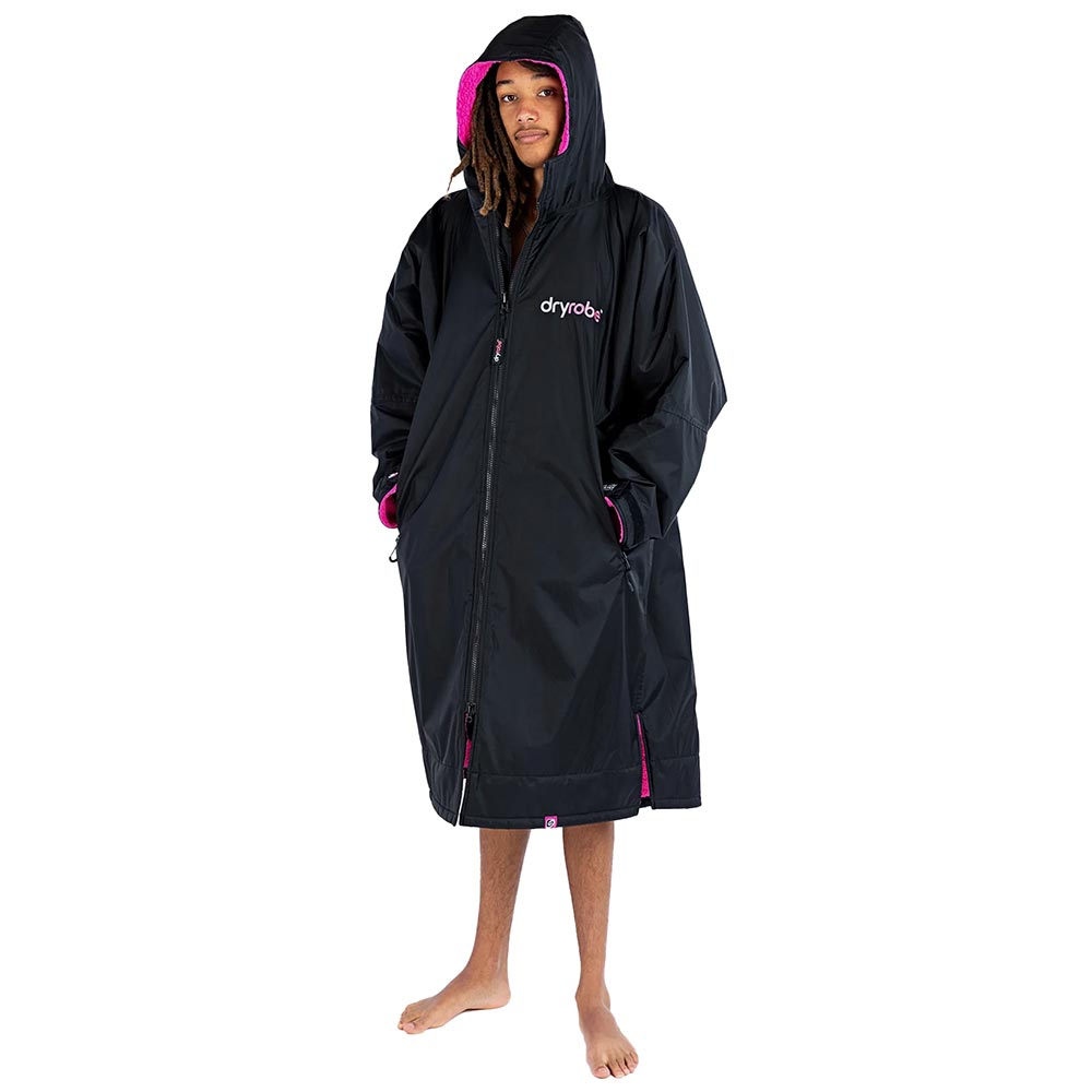 Dryrobe Advance Adults Change Robe, Black/Pink