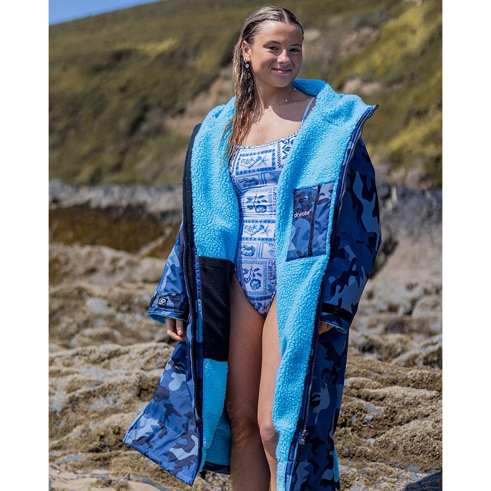 Dryrobe Advance Adults Change Robe, Blue Camo/Blue