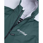 Dark green Dryrobe Advance adults' change robe with cosy grey lining and zip detail