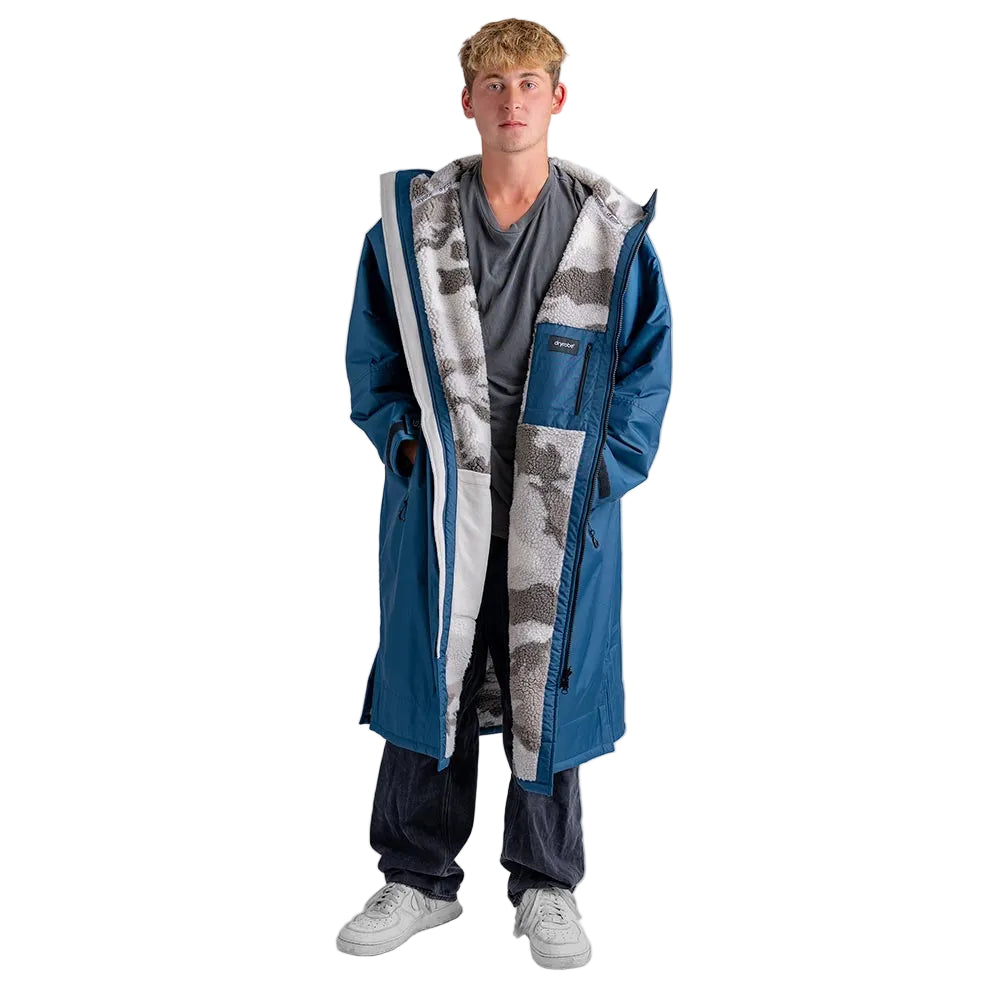 Dryrobe Advance Adults Change Robe, Deep Sea Blue/Sand Camo
