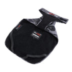 Dryrobe Dog Raincoat in black camo, featuring a cosy black fleece lining