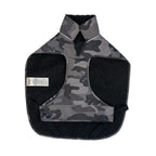 Dryrobe Dog Raincoat in black camo with cosy black fleece lining