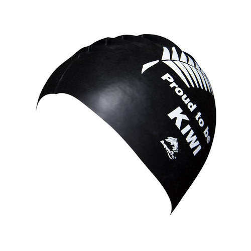 Aqualine 'Proud To Be Kiwi' Silicone Swim Cap