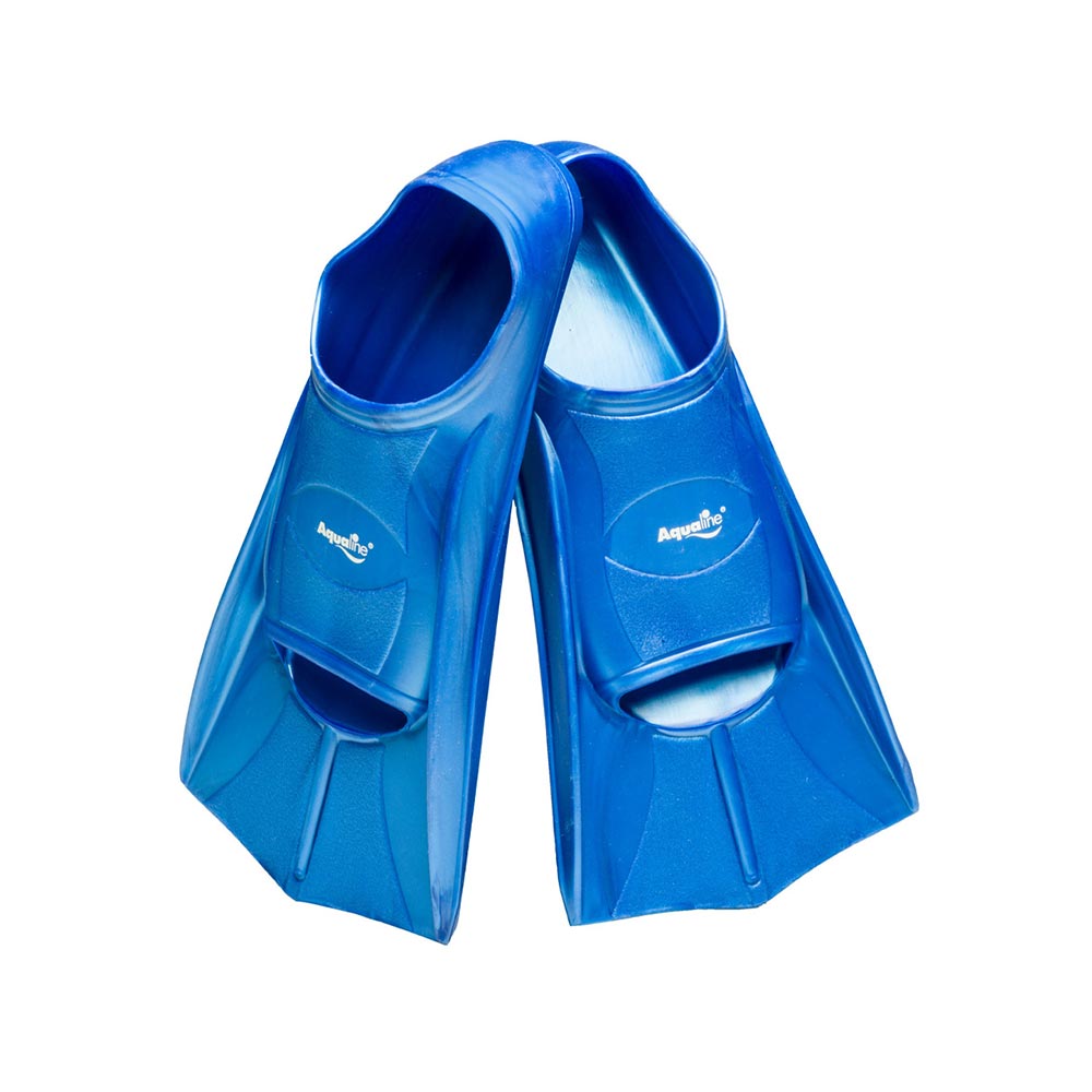 Aqualine Short Swimming Training Fins, Blue