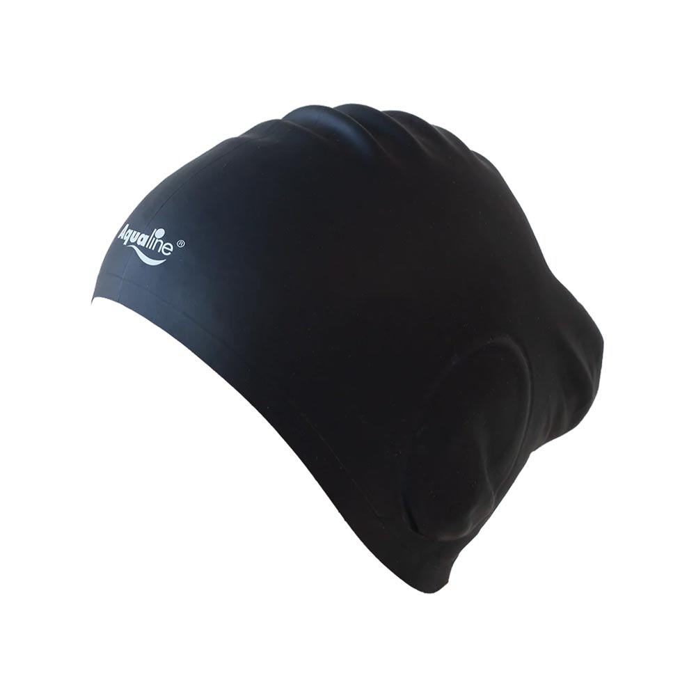 Aqualine Long Hair Silicone Swim Cap