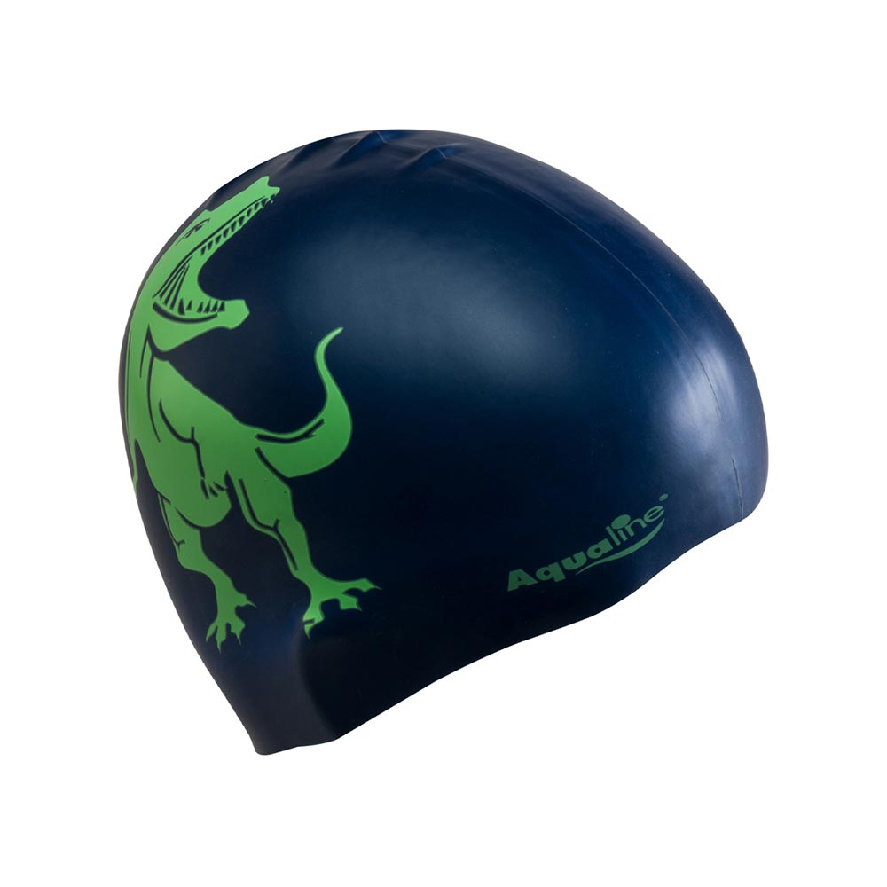 Aqualine Junior Dinosaur Silicone Swim Cap