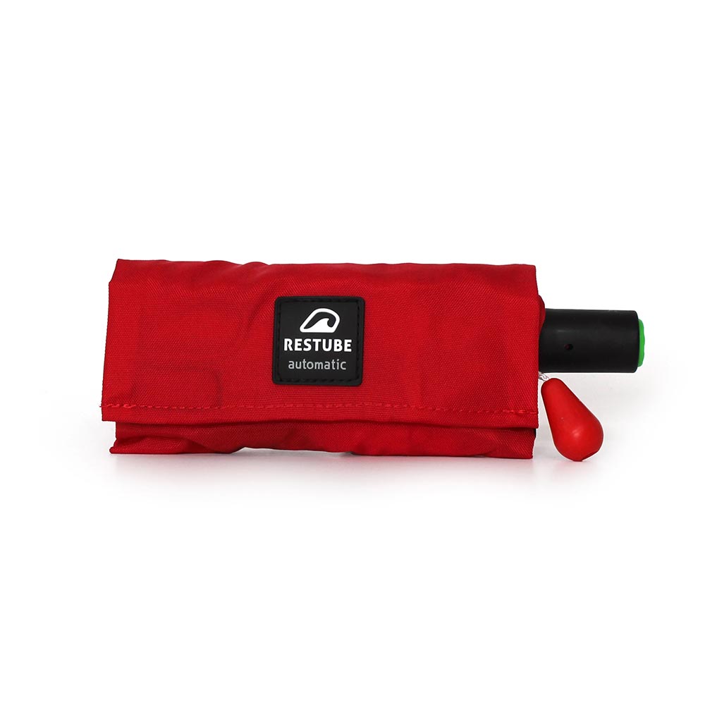 The Restube Automatic water rescue device ready for use.