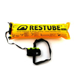 Inflated Restube Extreme PFD Belt for water safety.