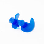 Aquavision Spiral Earplugs in blue, designed for comfortable and secure fit during swimming.