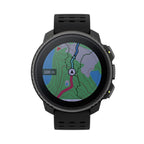 Suunto Vertical GPS Smartwatch: All Black, showing a topographic map and navigation route
