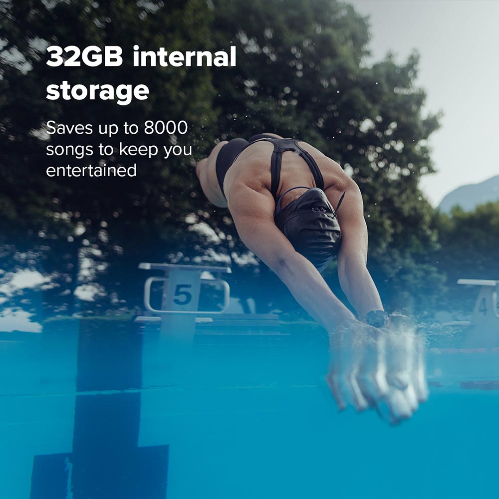 Suunto Aqua Light Swimming Headphones: Tidal Black