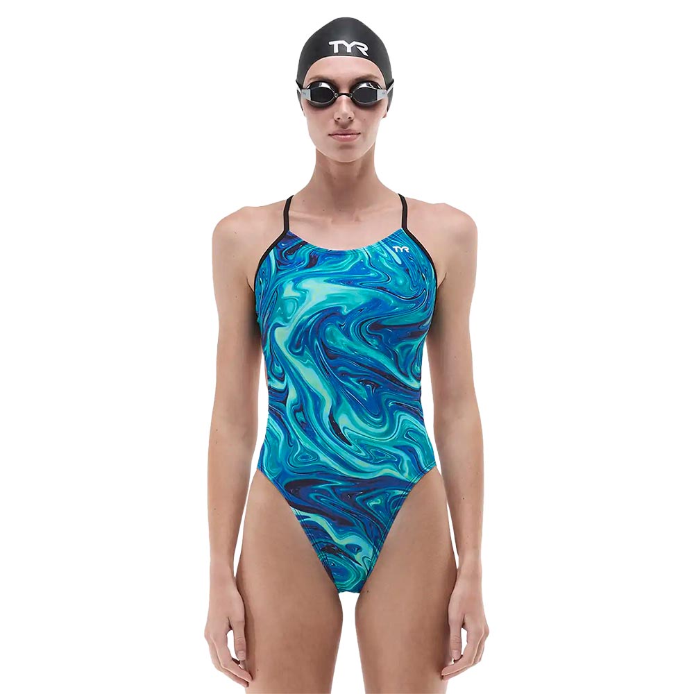 TYR Women's Durafast Elite Cutoutfit Swimsuit, Olea