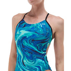 TYR Women's Durafast Elite Cutoutfit Swimsuit, Olea