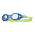 TYR Aqua Blaze Kids Swim Goggles: Blue and green goggles with adjustable strap for young swimmers