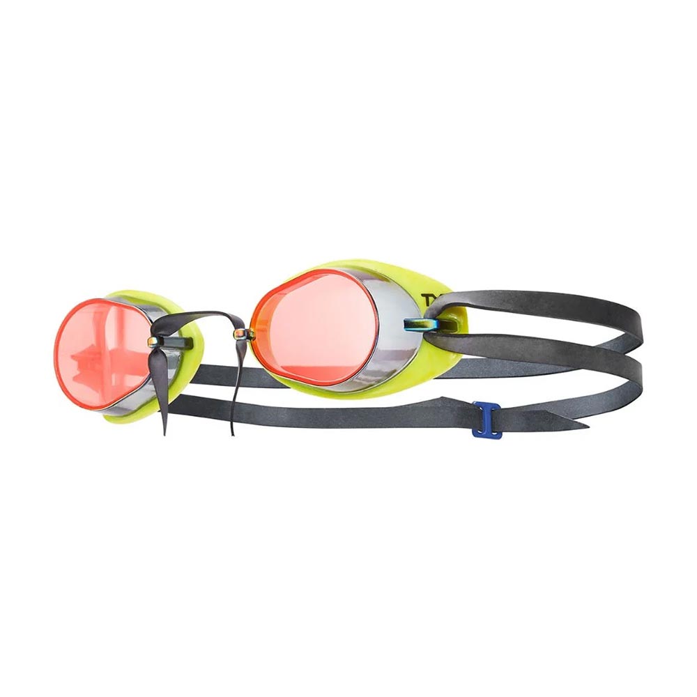 TYR Socket Rocket 2.0 Mirrored Swim Goggles: Red/Yellow/Black