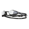 TYR Tracer-X RZR mirrored swim goggles with black frame and adjustable strap