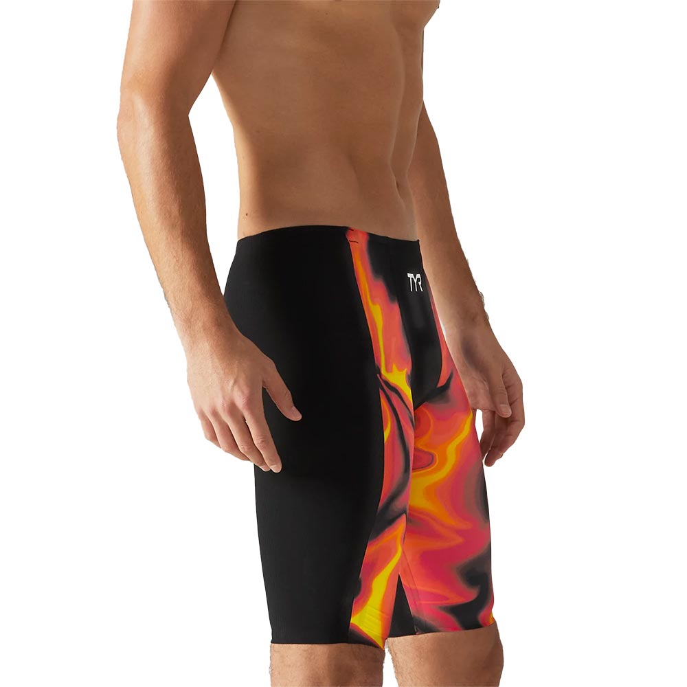 TYR Men's Shockwave High Waist Swim Jammer, Infrared